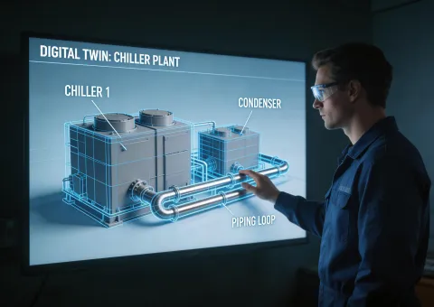 Digital twin simulation of chiller plant